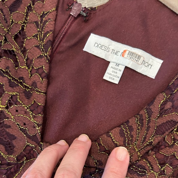 Dress the population lace midi dress - Picture 8 of 9